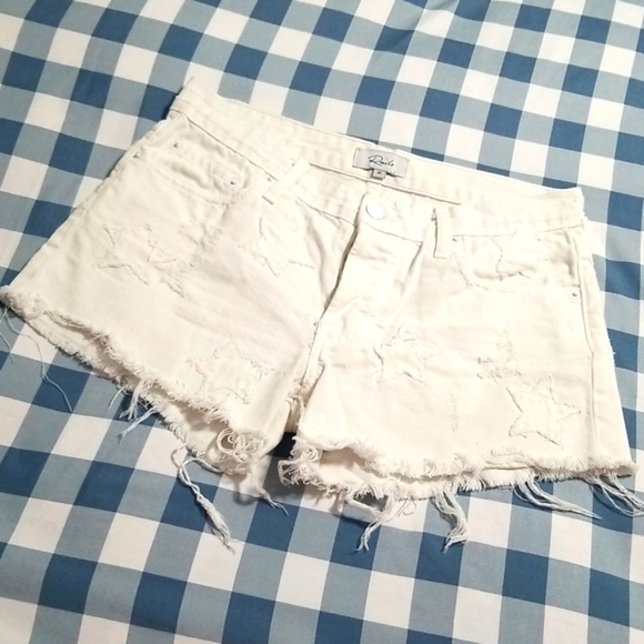 RAILS Logan White Stars Distressed Denim Short - Picture 4 of 16